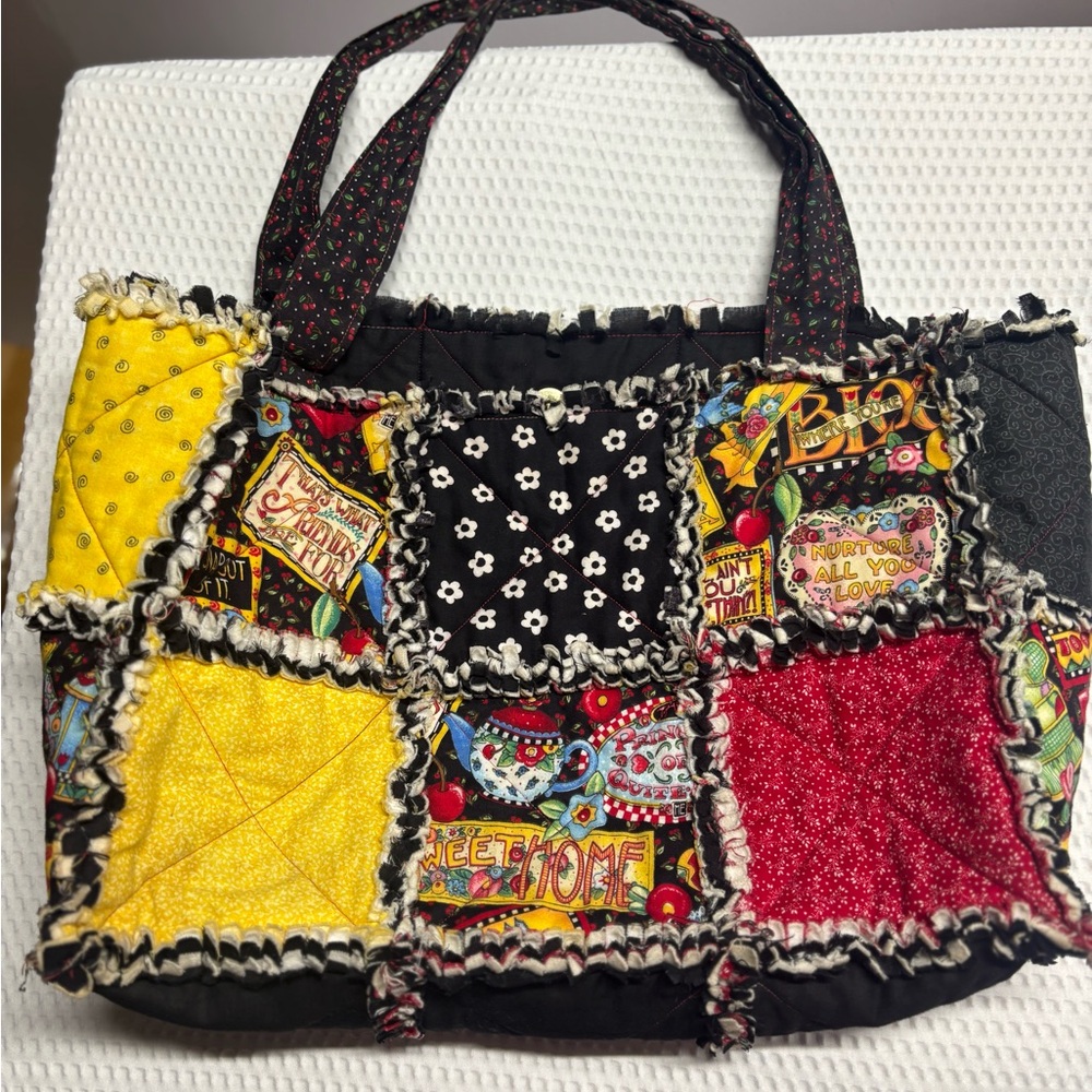 Quilted Patchwork Tote Bag - Multicolor - image 1